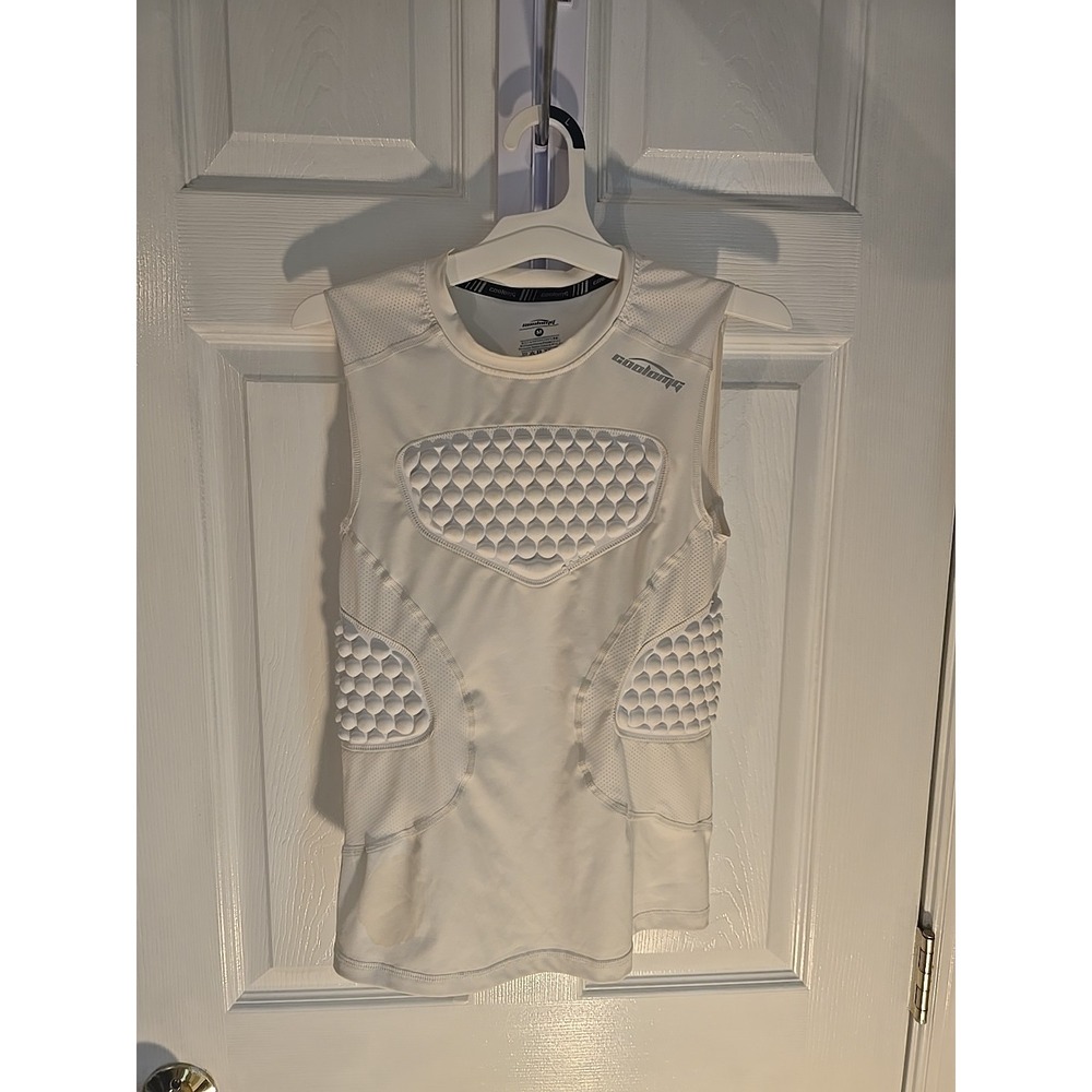 COOLOMG Youth Baseball Padded Shirt Chest Protector Rib Heart Guard Sternum M